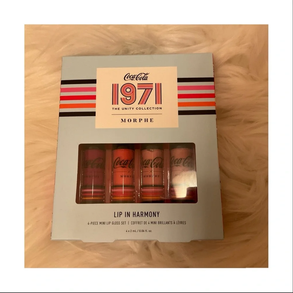 Morphe Coca Cola 1971 Lip In Harmony 4-Piece Mini Lip Gloss Set- New in Box